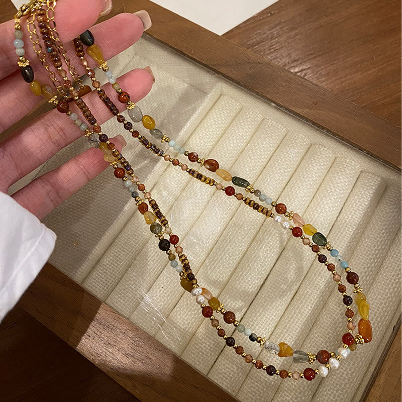 Olivenorma Natural Agate Bodhi Beaded Necklace - image 3