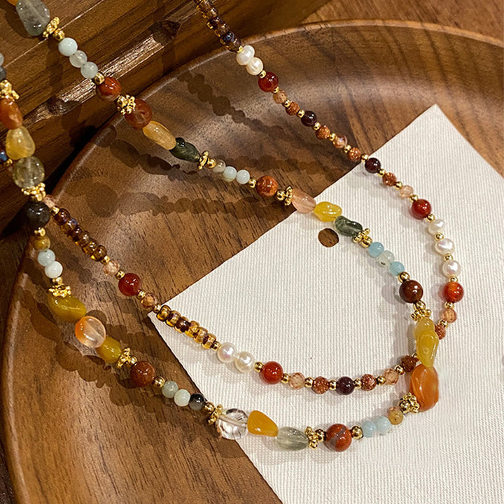Olivenorma Natural Agate Bodhi Beaded Necklace - image 5