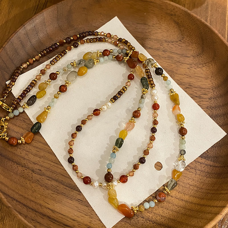 Olivenorma Natural Agate Bodhi Beaded Necklace - image 6