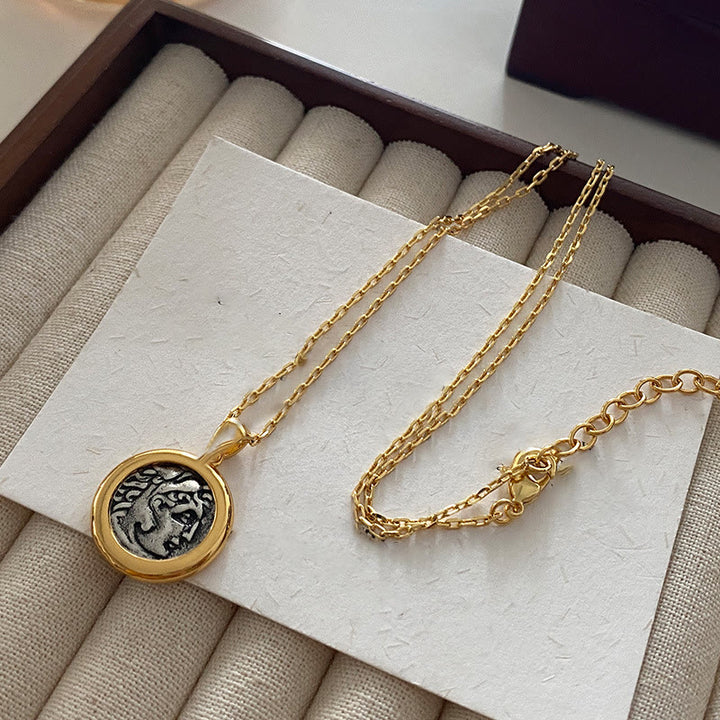 Olivenorma Blue Emperor Stone Stacked Beaded Necklace - Pendant Necklace - image 3