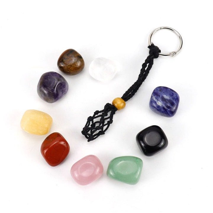 Olivenorma Woven Adjustable Raw Stone Cotton Net Keychain - image 30