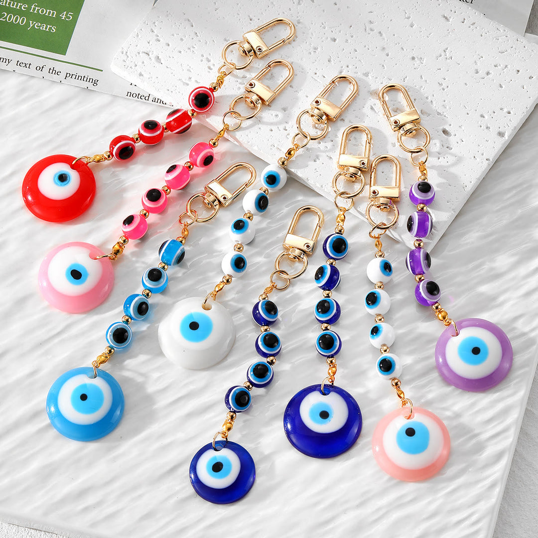 Olivenorma Handmade Evil Eye Resin Ornament Keychain - image 0