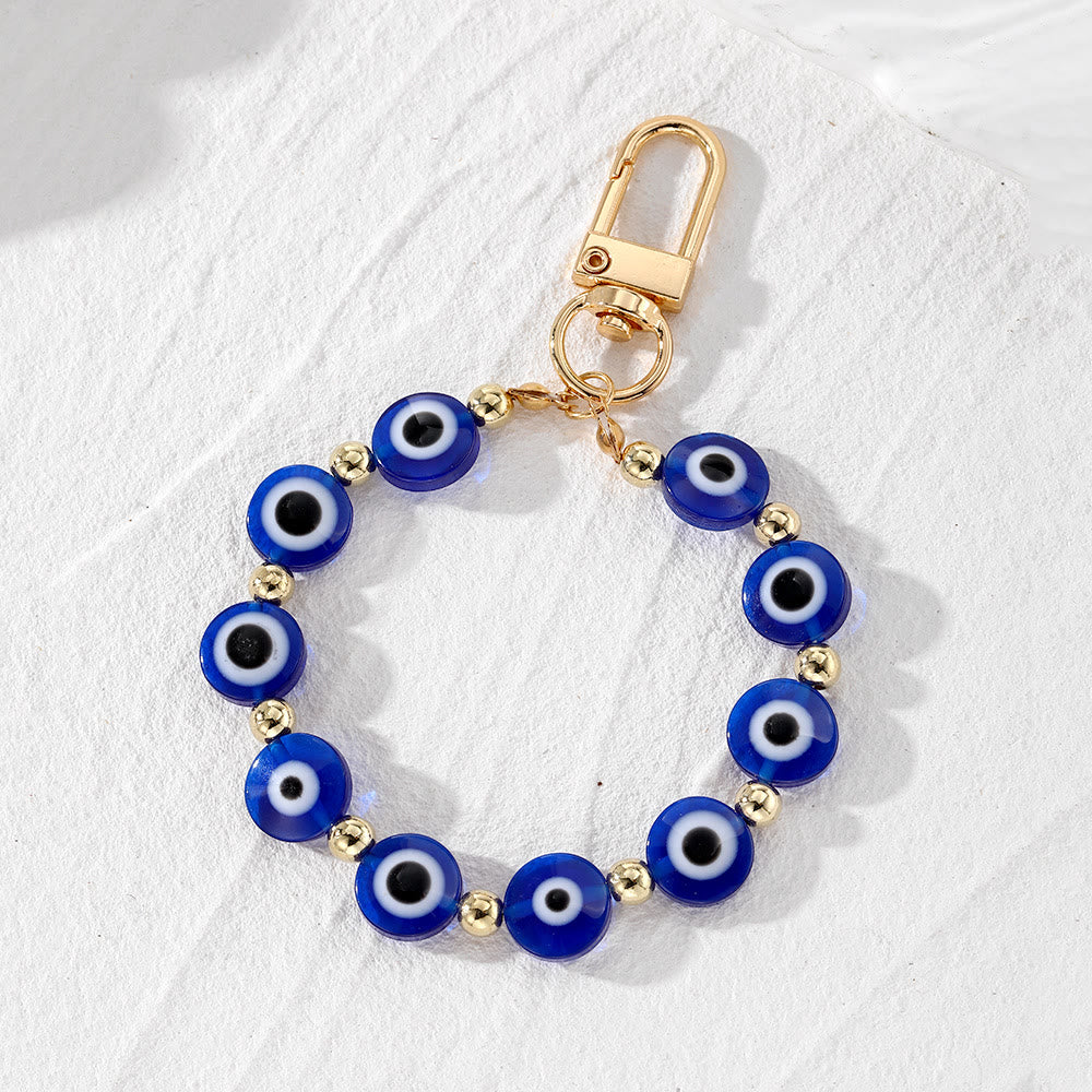 Olivenorma Evil Eye Symbol Hanging Ornament Beaded Keychain - Blue Evil Eye - image 1