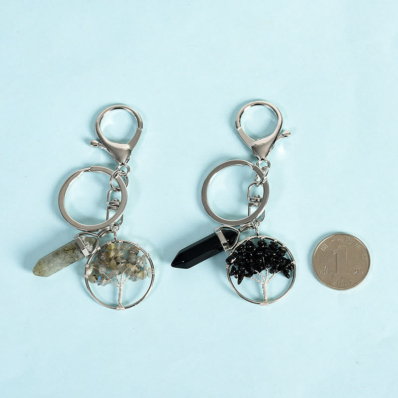 Olivenorma Prism Gem Tree of Life Healing Crystal Energy Keychain - image 20