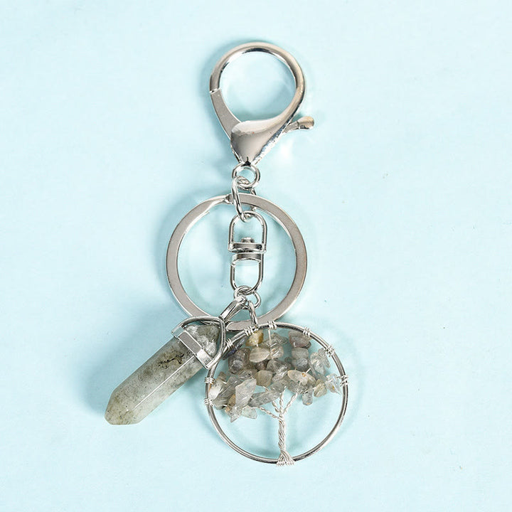 Olivenorma Prism Gem Tree of Life Healing Crystal Energy Keychain - Labradorite - image 13