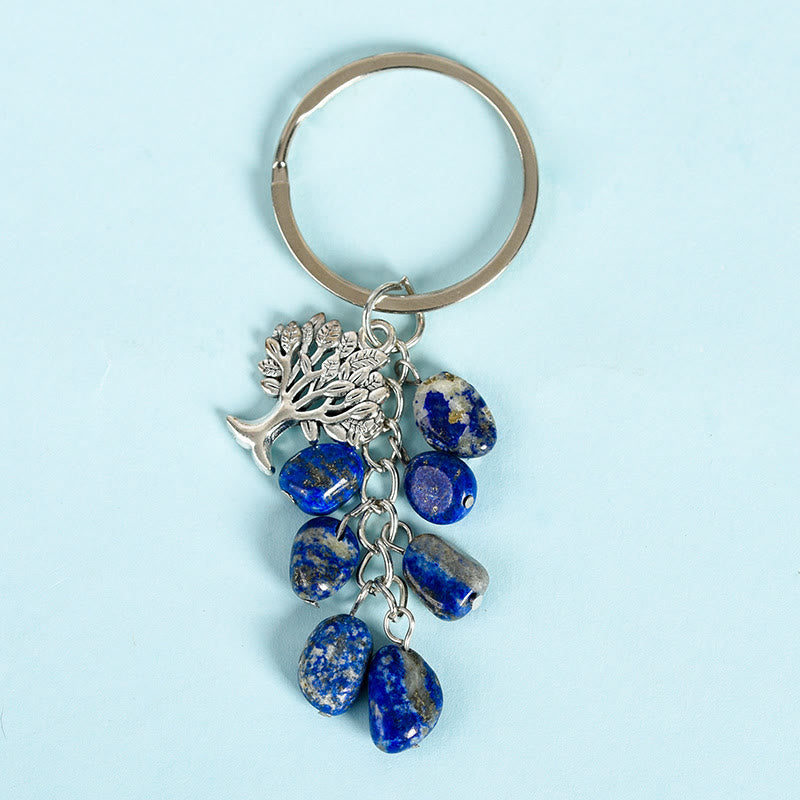 Olivenorma Natural Raw Stone with Tree of Life Keychain - Lapis Lazuli - image 12