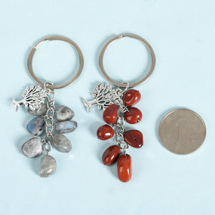 Olivenorma Natural Raw Stone with Tree of Life Keychain - image 24