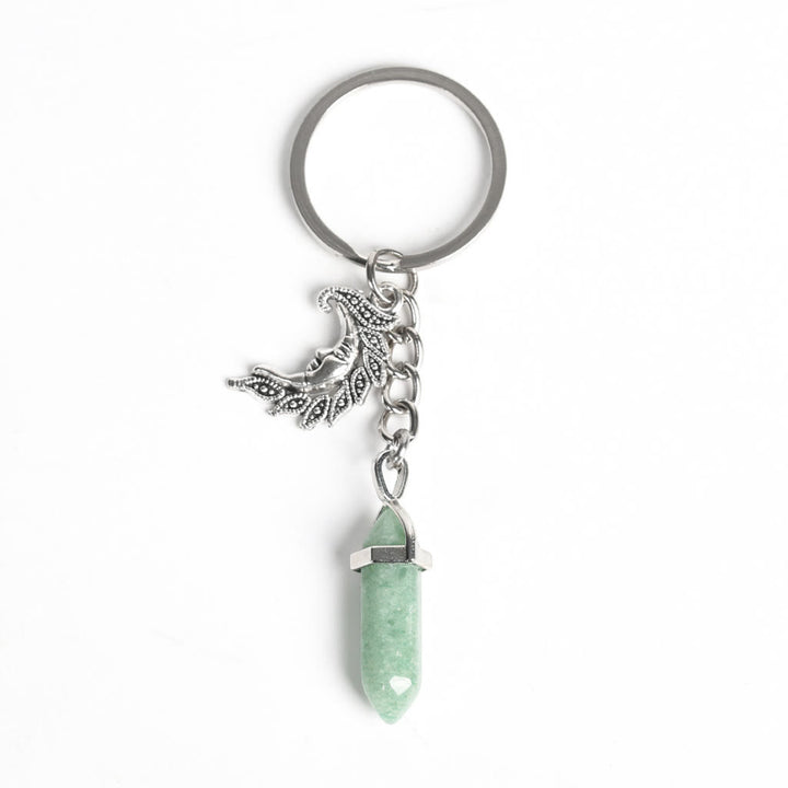 Olivenorma Moon And Sun Genuine Prism Gem Healing Keychain - Green Aventurine - image 15