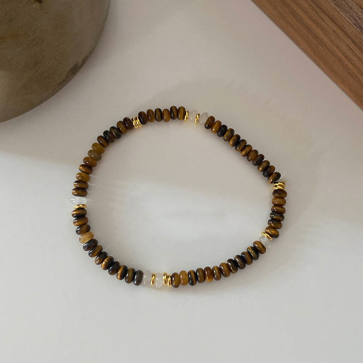 Olivenorma Tiger Eye Stone Beaded Bracelet Necklace Jewelry Set - Bracelet - image 4