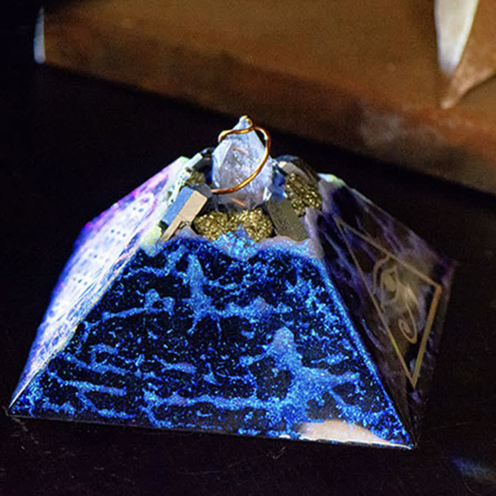 Olivenorma Eye of Horus Crystal Energy Spire Orgone Pyramid - image 2