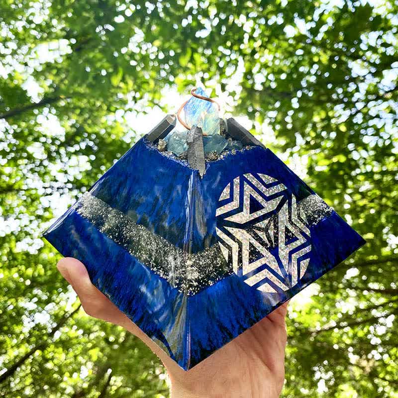 Olivenorma 14cm Metatron's Cube Crystal Energy Spire Orgone Pyramid - 14cm - image 0