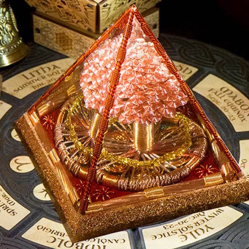 Olivenorma Rose Gold Copper Coil Energy Tree Orgone Pyramid - image 1
