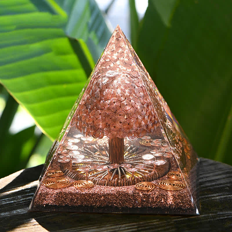 Olivenorma Rose Gold Copper Coil Energy Tree Orgone Pyramid - image 6
