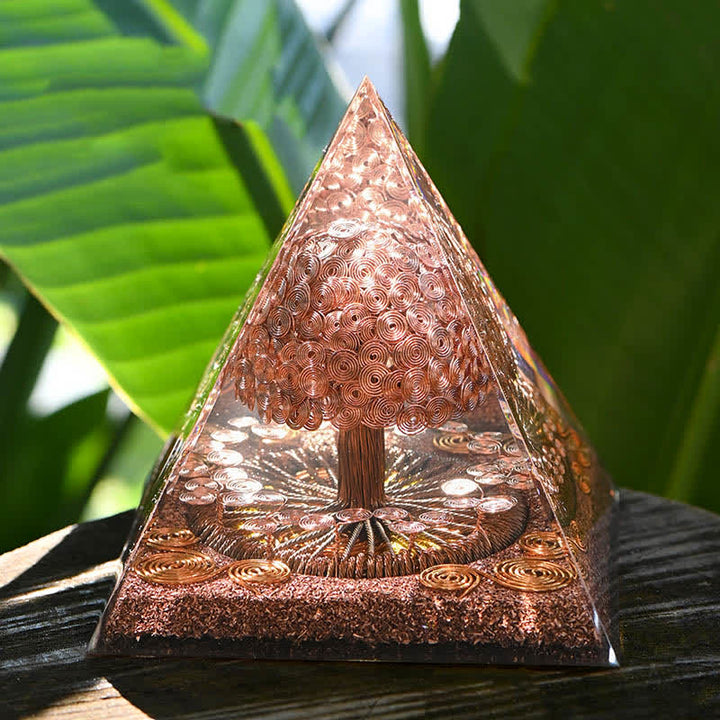 Olivenorma Rose Gold Copper Coil Energy Tree Orgone Pyramid - image 6
