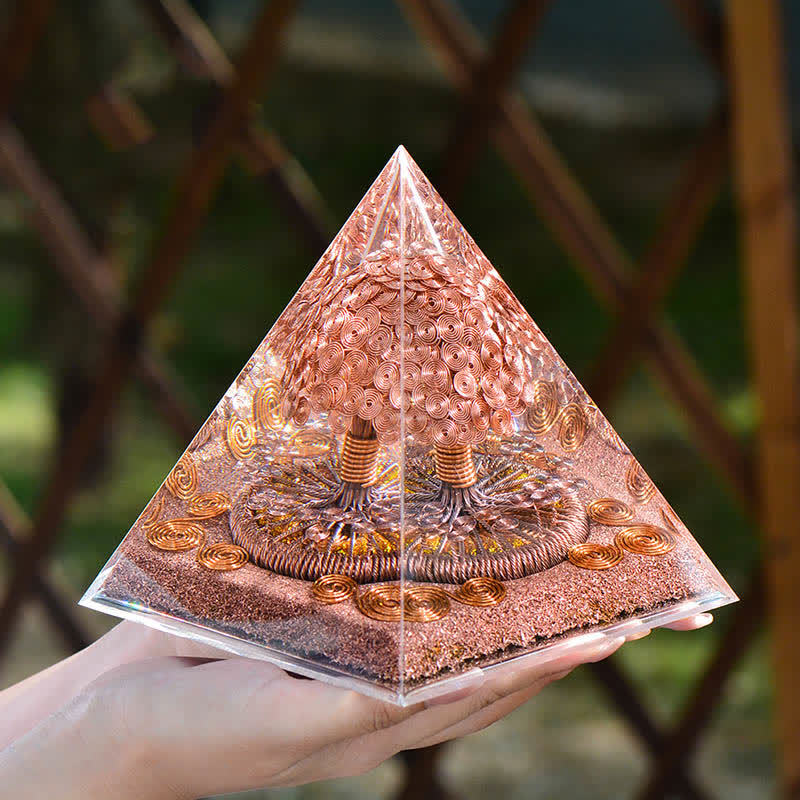 Olivenorma Rose Gold Copper Coil Energy Tree Orgone Pyramid - image 12