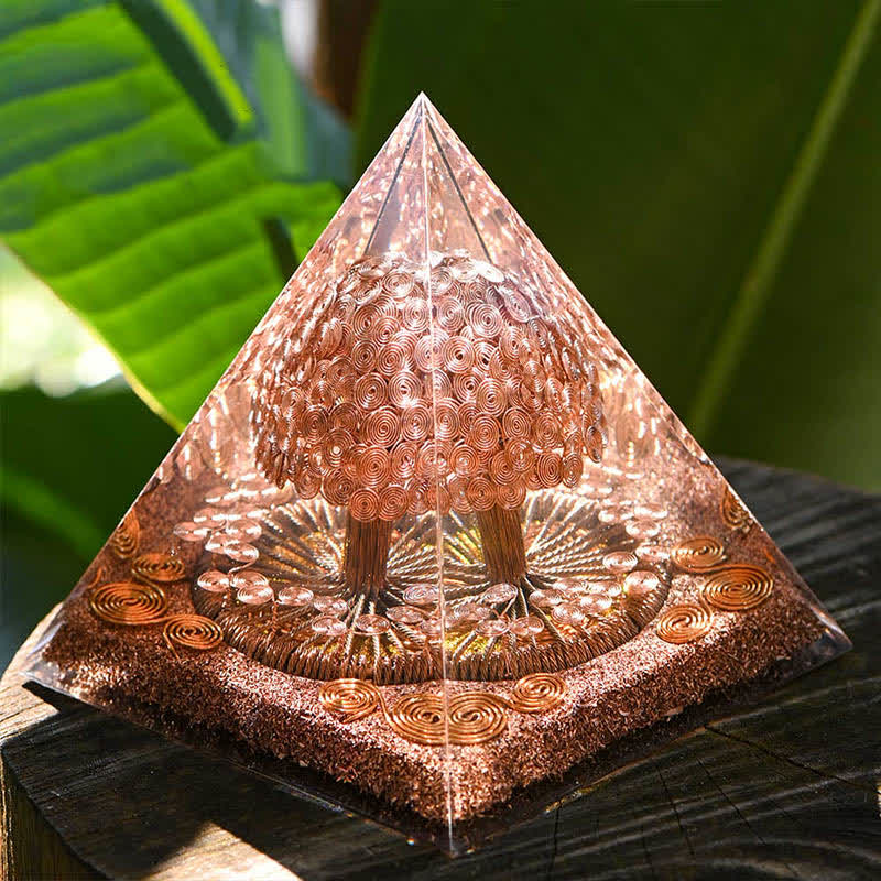 Olivenorma Rose Gold Copper Coil Energy Tree Orgone Pyramid - image 7