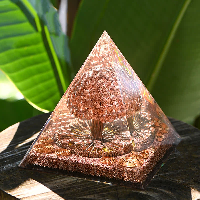 Olivenorma Rose Gold Copper Coil Energy Tree Orgone Pyramid - image 8