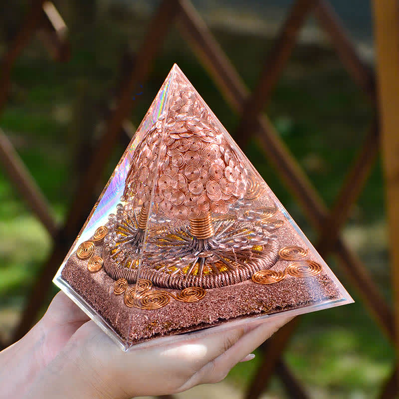 Olivenorma Rose Gold Copper Coil Energy Tree Orgone Pyramid - image 13