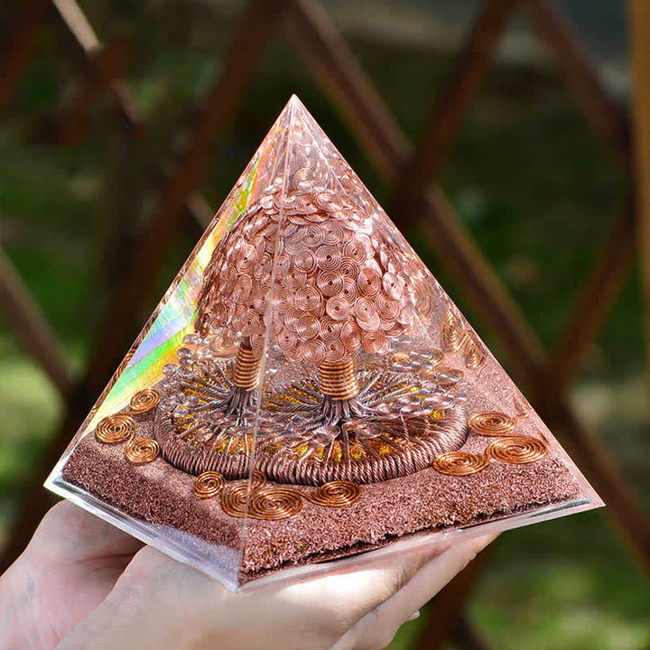 Olivenorma Rose Gold Copper Coil Energy Tree Orgone Pyramid - image 11