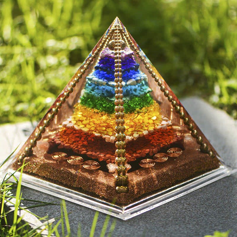Olivenorma Chakra Energy Copper Coil Orgone Pyramid - 15cm*15cm - image 0