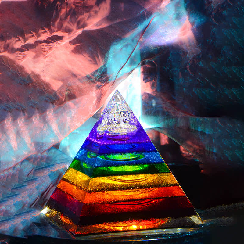 Olivenorma 7 Chakra Energy Tower Orgone Pyramid - image 1