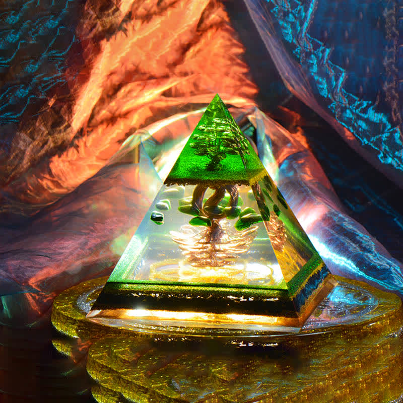Olivenorma Cosmic Double Helix Inverted Tree Orgone Pyramid - image 2