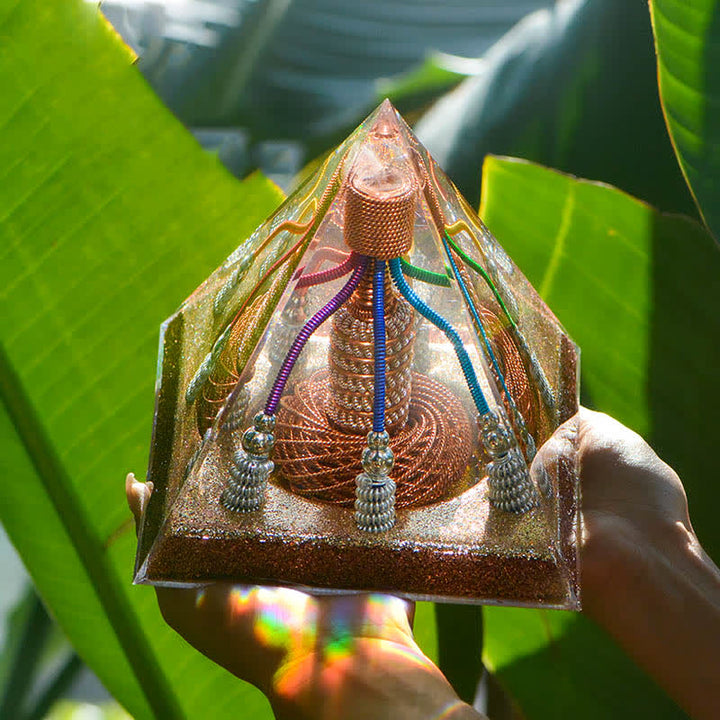 Olivenorma 7 Color Copper Wire Energy Generator Orgone Pyramid - image 10