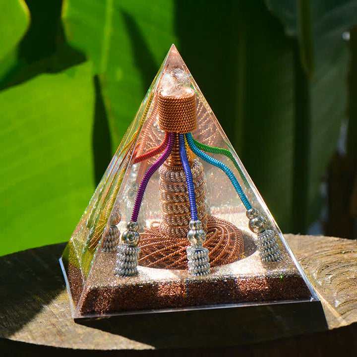 Olivenorma 7 Color Copper Wire Energy Generator Orgone Pyramid - image 2
