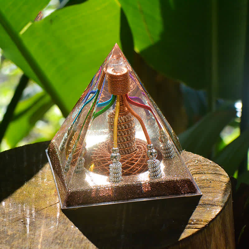 Olivenorma 7 Color Copper Wire Energy Generator Orgone Pyramid - image 3