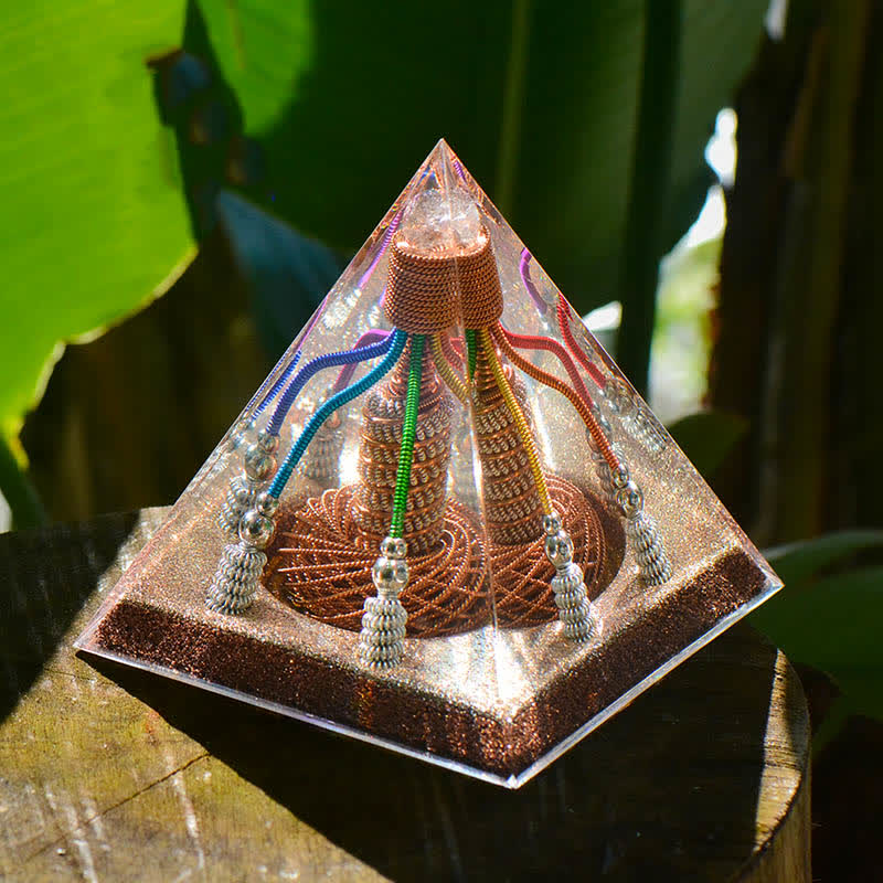 Olivenorma 7 Color Copper Wire Energy Generator Orgone Pyramid - image 5
