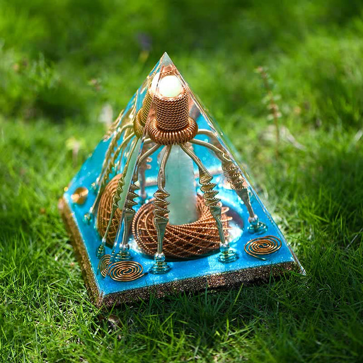Olivenorma Copper Wire Green Aventurine Energy Orgone Pyramid - image 8