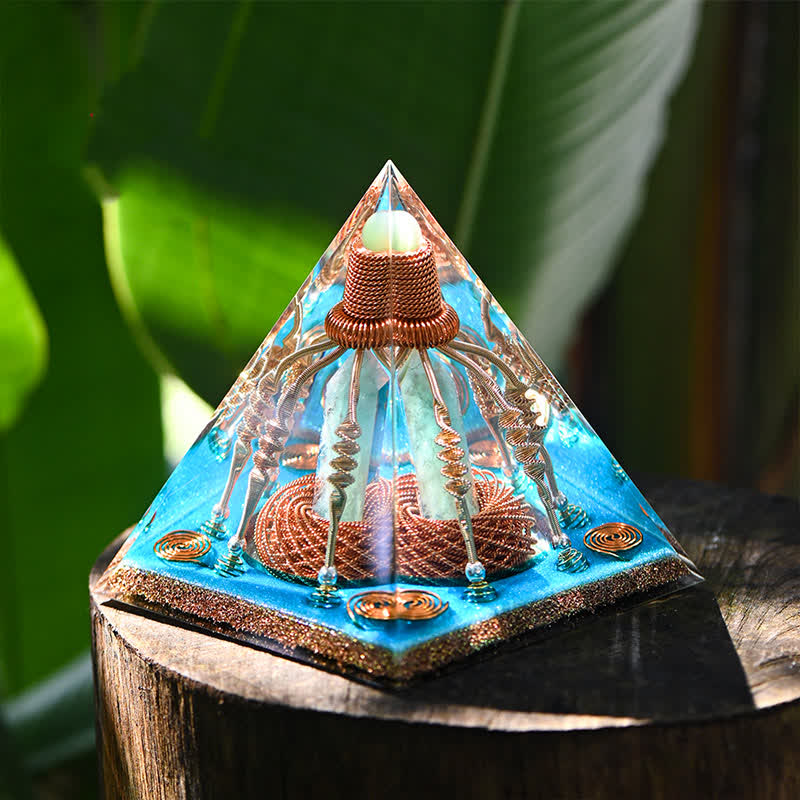 Olivenorma Copper Wire Green Aventurine Energy Orgone Pyramid - image 11