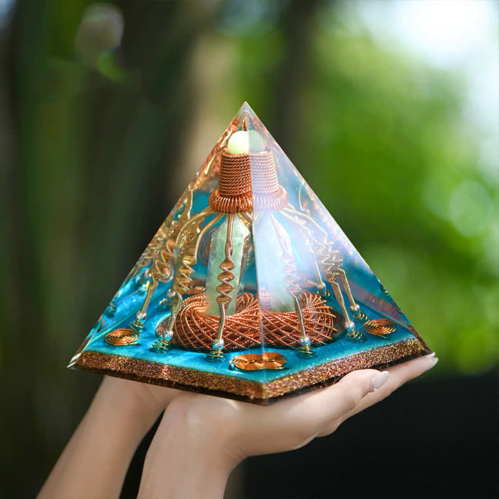 Olivenorma Copper Wire Green Aventurine Energy Orgone Pyramid - image 9