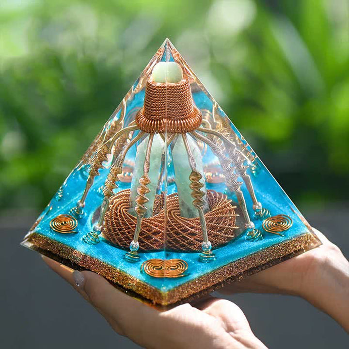 Olivenorma Copper Wire Green Aventurine Energy Orgone Pyramid - image 7