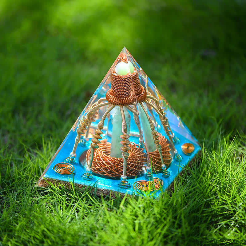 Olivenorma Copper Wire Green Aventurine Energy Orgone Pyramid - image 14