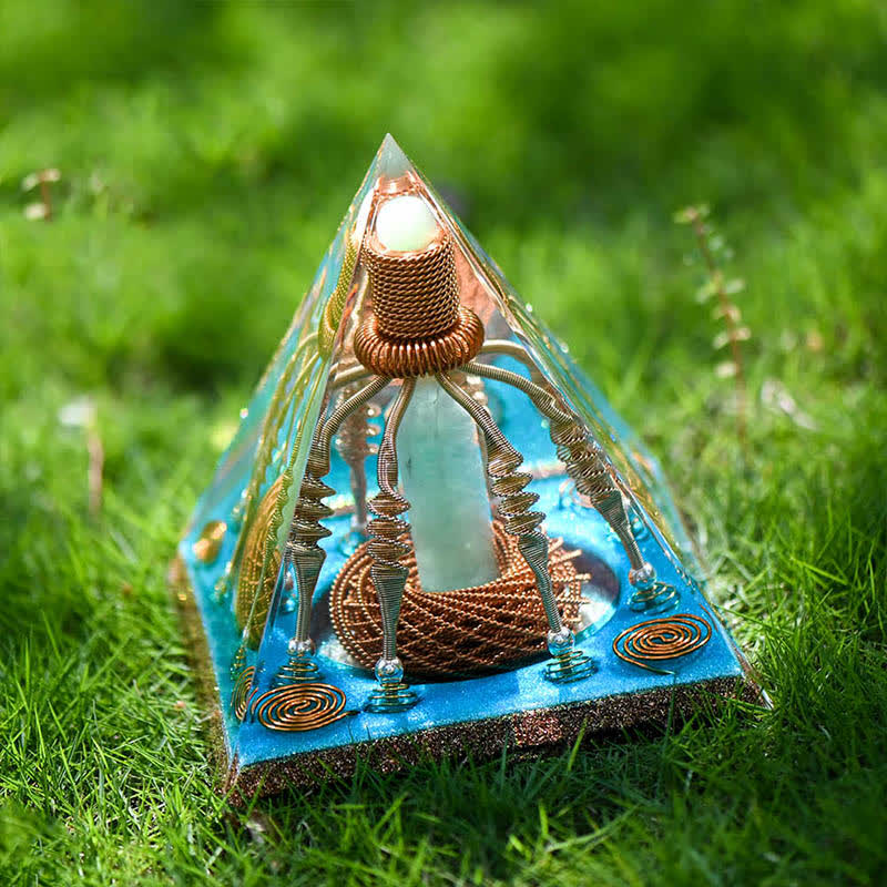 Olivenorma Copper Wire Green Aventurine Energy Orgone Pyramid - image 4