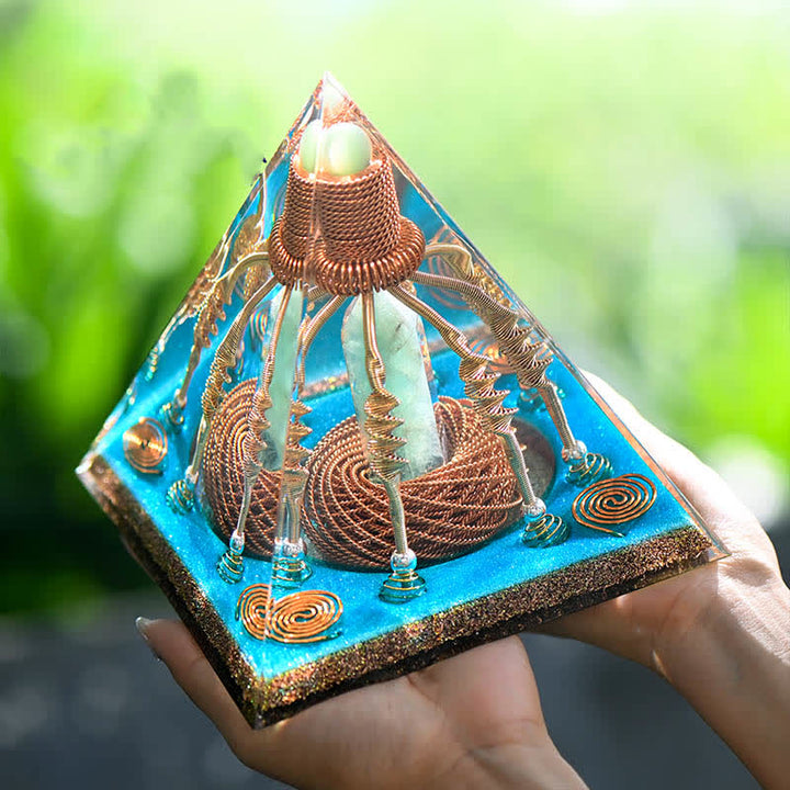 Olivenorma Copper Wire Green Aventurine Energy Orgone Pyramid - image 3