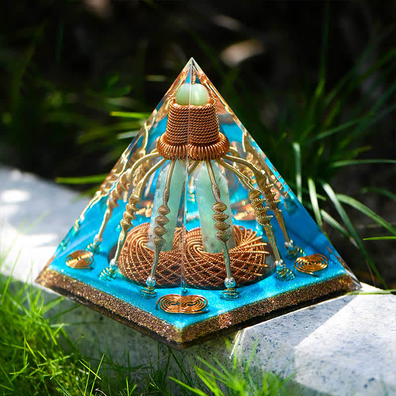 Olivenorma Copper Wire Green Aventurine Energy Orgone Pyramid - image 5