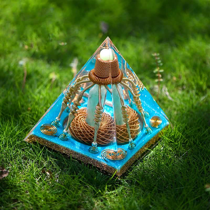 Olivenorma Copper Wire Green Aventurine Energy Orgone Pyramid - image 13