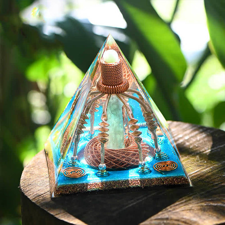 Olivenorma Copper Wire Green Aventurine Energy Orgone Pyramid - image 6