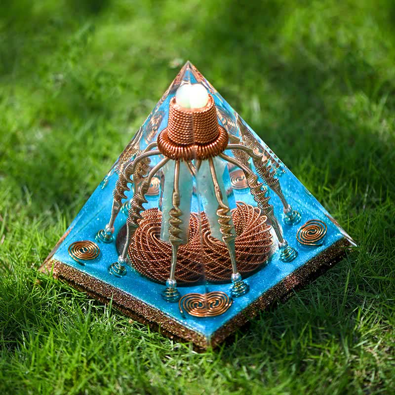 Olivenorma Copper Wire Green Aventurine Energy Orgone Pyramid - image 10