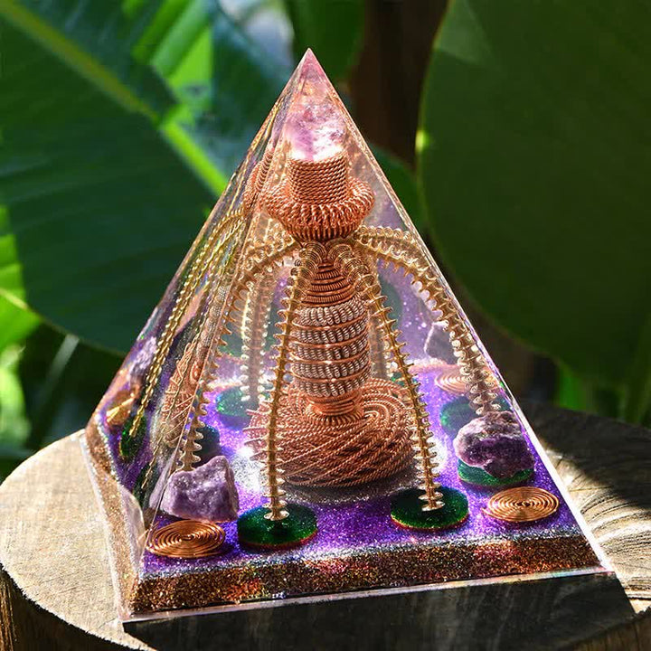 Olivenorma Amethyst Copper Wire Energy Generator Orgone Pyramid - image 4