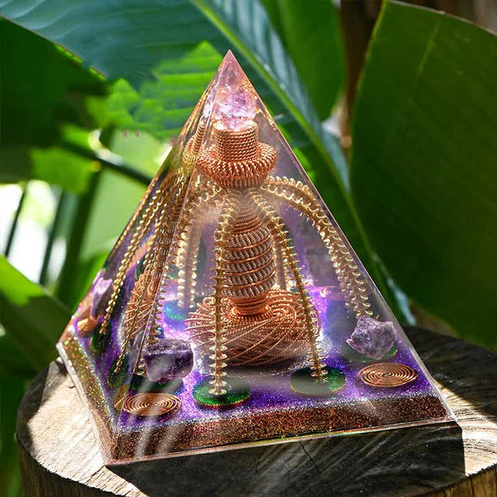 Olivenorma Amethyst Copper Wire Energy Generator Orgone Pyramid - image 12