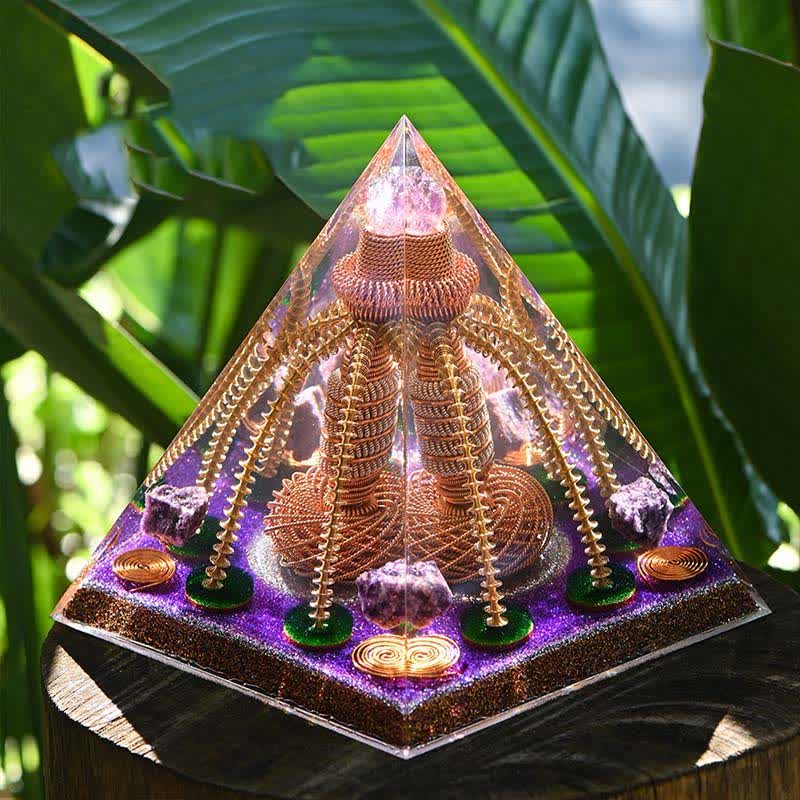 Olivenorma Amethyst Copper Wire Energy Generator Orgone Pyramid - image 10