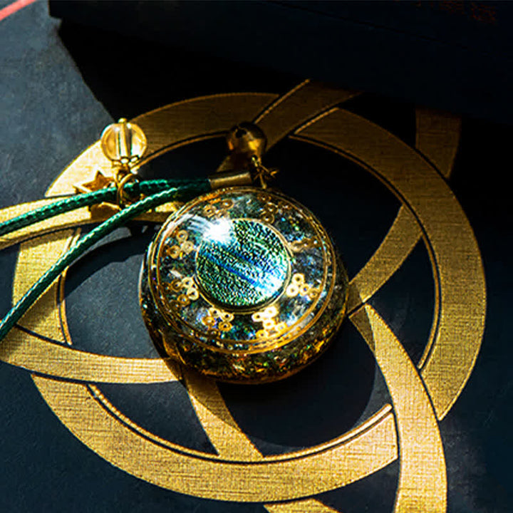 Olivenorma Aquamarine Energy Orgone Necklace - image 3