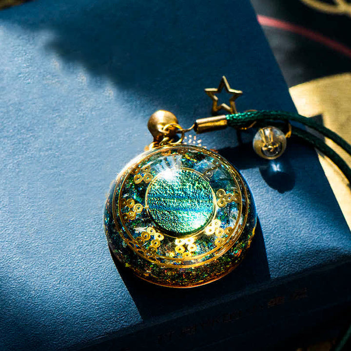 Olivenorma Aquamarine Energy Orgone Necklace - Car Pendant - image 0