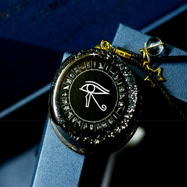 Olivenorma Eye Of Horus Obsidian Energy Orgone Necklace - image 3