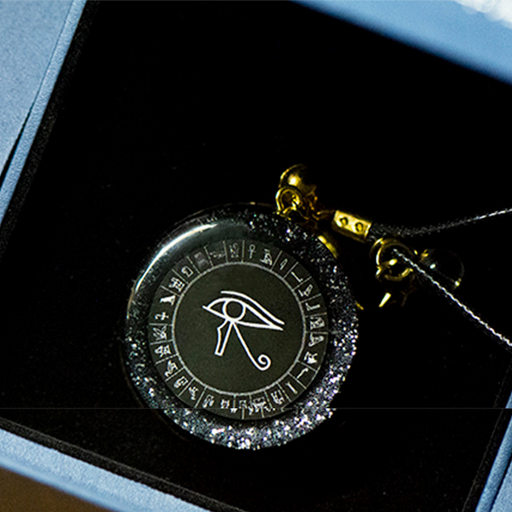 Olivenorma Eye Of Horus Obsidian Energy Orgone Necklace - image 4