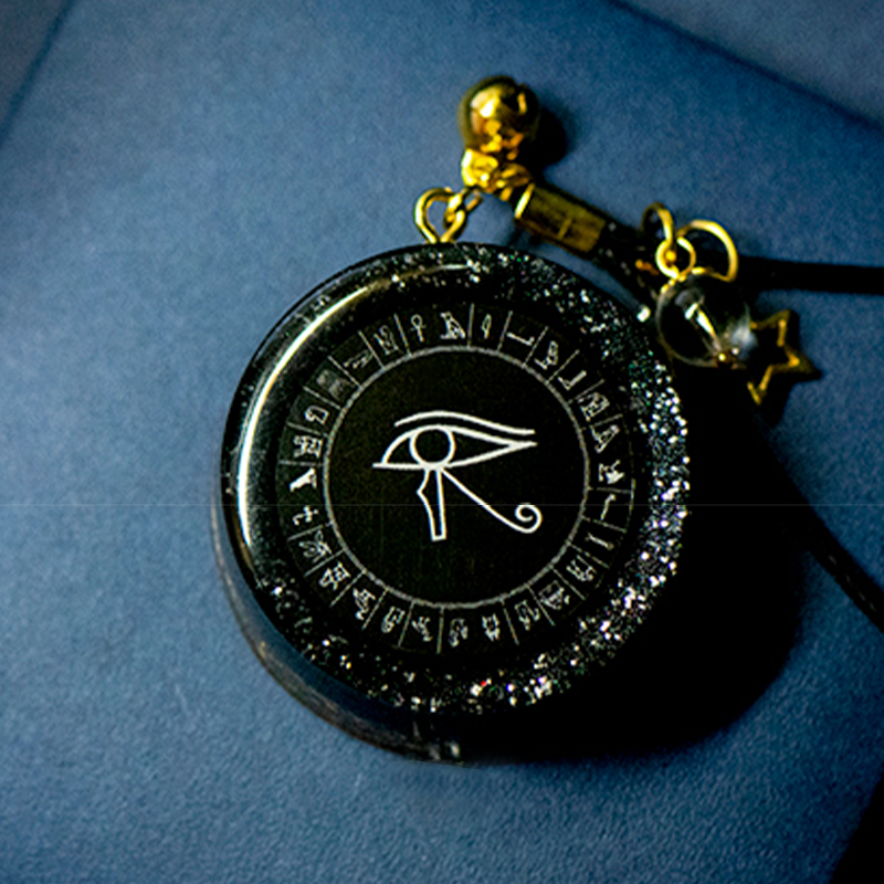 Olivenorma Eye Of Horus Obsidian Energy Orgone Necklace - image 2