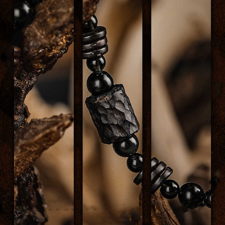 Olivenorma Obsidian Picture Jasper Beads Stacking Bracelet - image 5